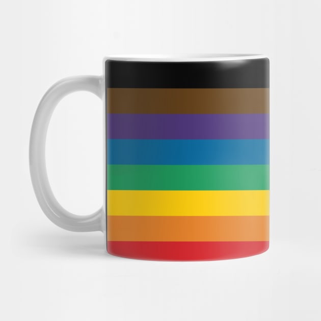 Philadelphia Rainbow Pride Flag (Proud LGBT LGBTQ+ Community Pride Flag) v2 by Teeworthy Designs